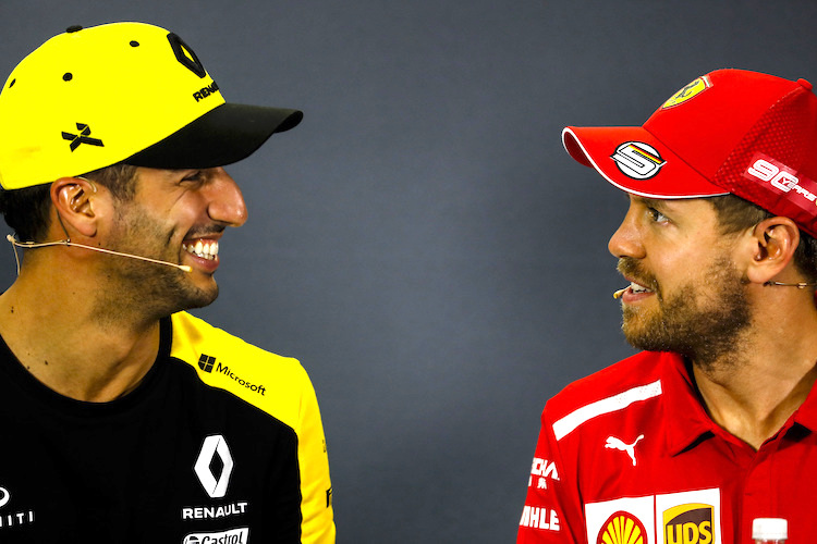 Daniel Ricciardo und Sebastian Vettel