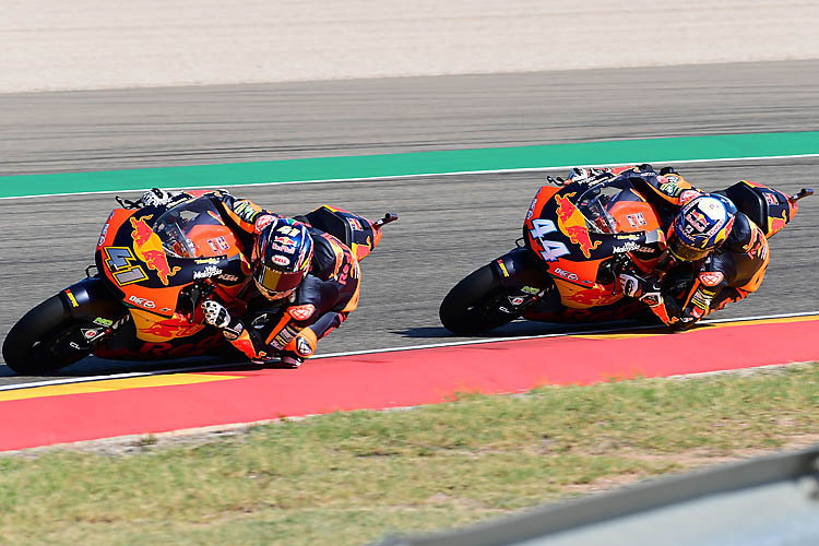 Brad Binder und Miguel Oliveira blieben in Aragón zum Testen