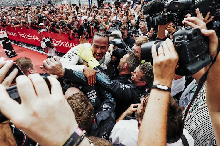 Lewis Hamilton nach dem Hockenheim-Sieg