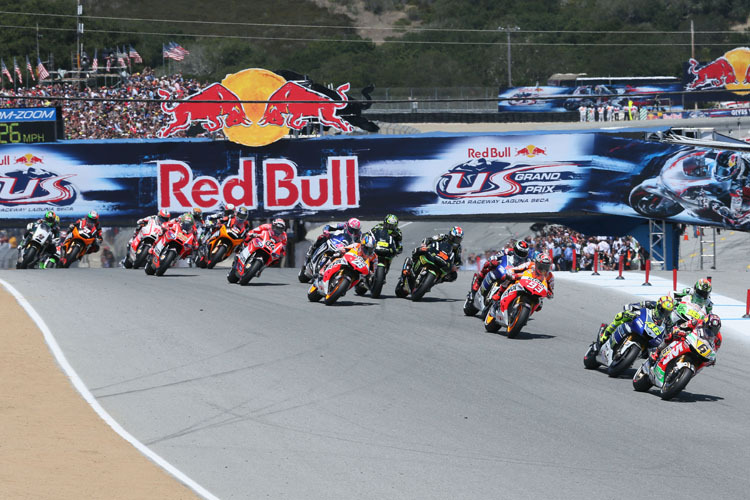 Der Klassiker in Laguna Seca: Stefan Bradl führt vor Rossi und Bautista