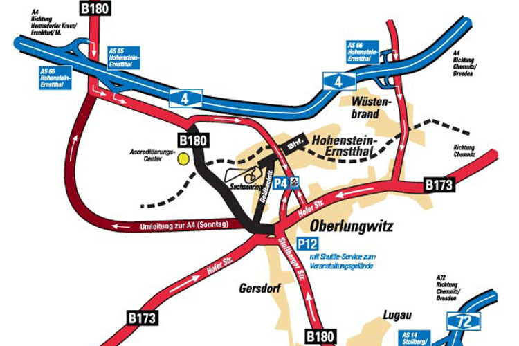 Der Sachsenring liegt bei Hohenstein-Ernstthal