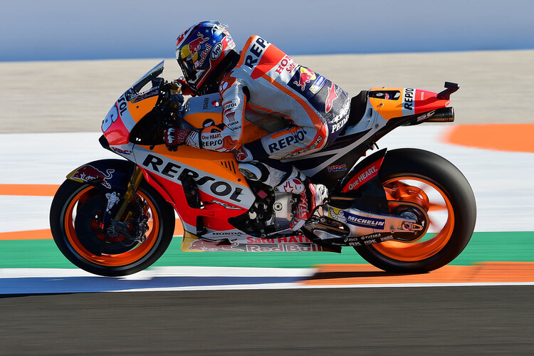 Dani Pedrosa auf der Repsol-Honda beim MotoGP-Finale in Valencia