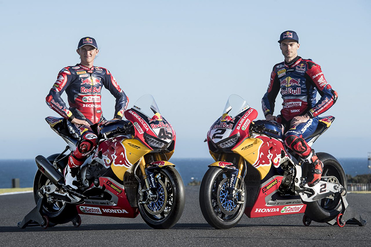 Red Bull Honda: Jake Gagne (li.) und Leon Camier