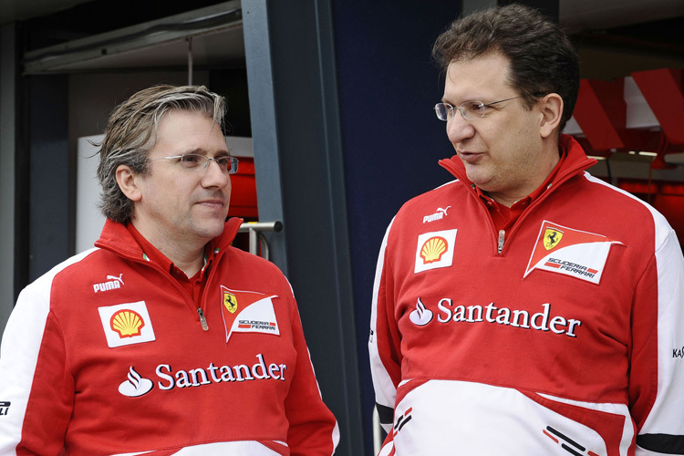 Ferrari-Technikchef Pat Fry und Chefdesigner Nikolas Tombazis