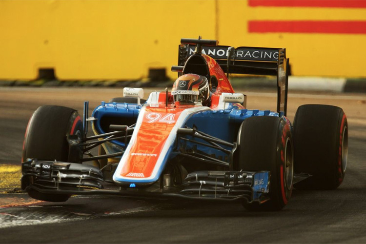 Pascal Wehrlein mit der Manor-Leuchtnase