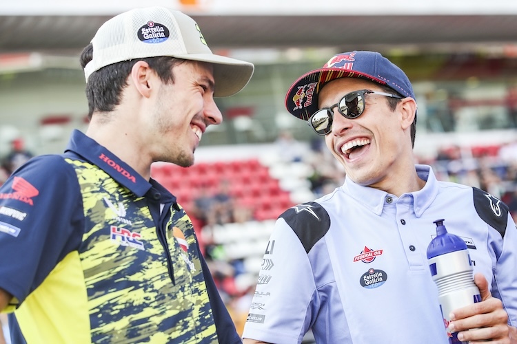 Joan Mir mit Landsmann Marc Márquez in Mugello