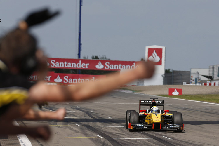 Marcus Ericsson feierte auf dem Nürburgring seinen ersten Saisonsieg in der GP2