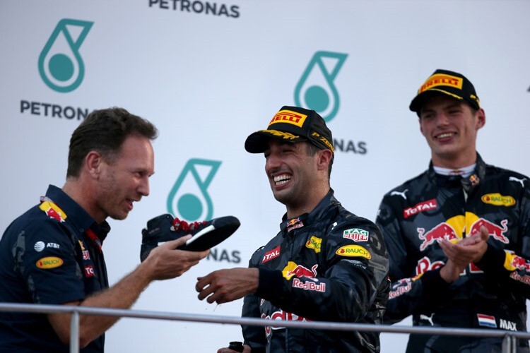 Christian Horner nach dem Doppelsieg von Ricciardo und Verstappen in Malaysia