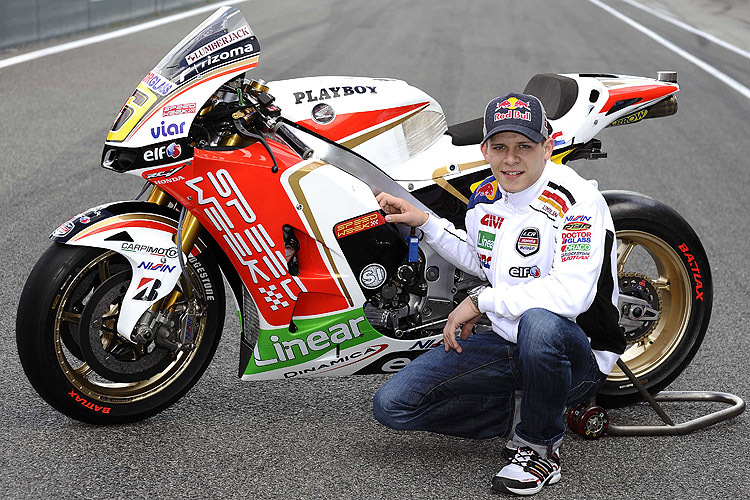 Stefan Bradl mit dem Design für Jerez