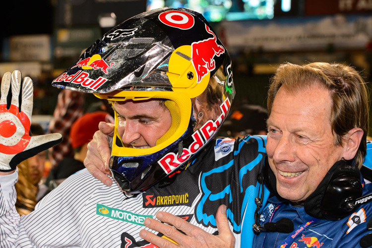 Sieg in Anaheim: Ryan Dungey und KTM-Teammanager Roger DeCoster