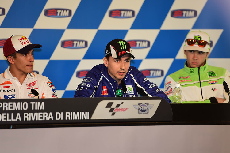 Jorge Lorenzo auf der Pressekonferenz in Misano