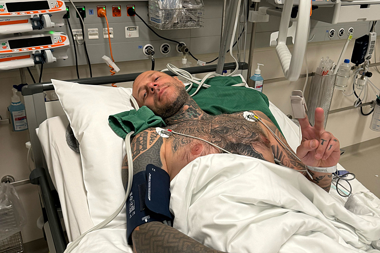 Der Italiener gab nach der Operation Entwarnung aus dem Krankenhaus Linz
