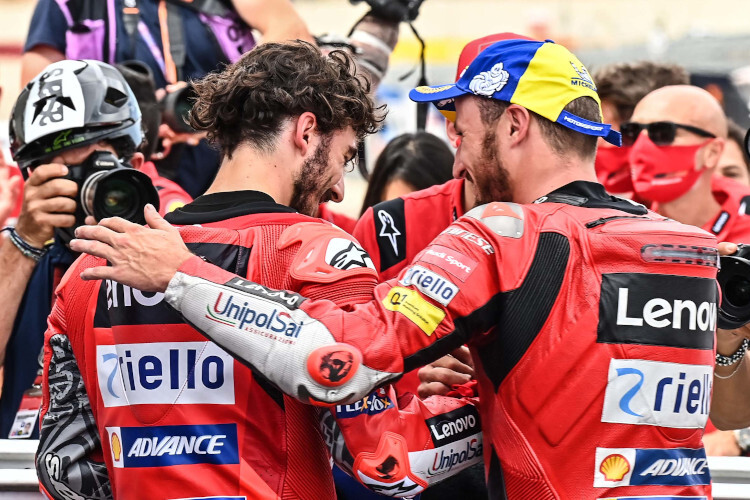 Bagnaia und Miller bescherten Ducati die Startplätze 1 und 2