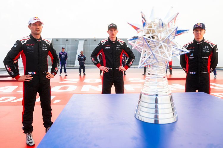Sebastien Ogier, Elfyn Evans und Kalle Rovanpera: Das Toyota-Trio machte die WM-Entscheidung bis zum letzten Tag spannend
