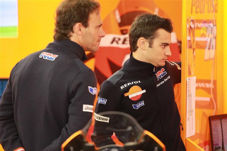 Manager Puig und Dani Pedrosa