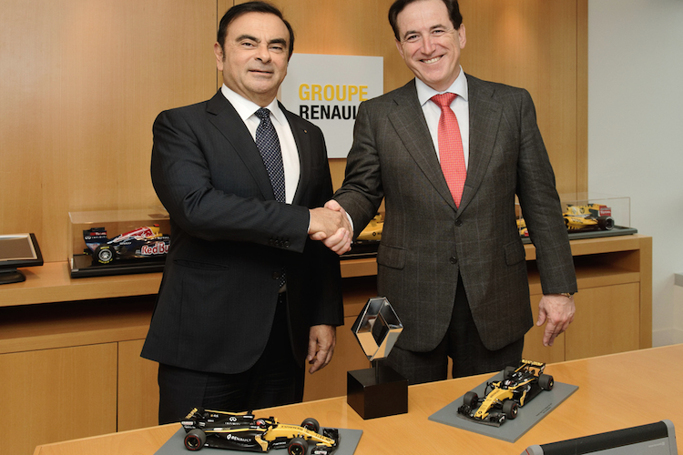 Renault-Chef Carlos Ghosn mit Mapfre-CEO Antonio Huertas