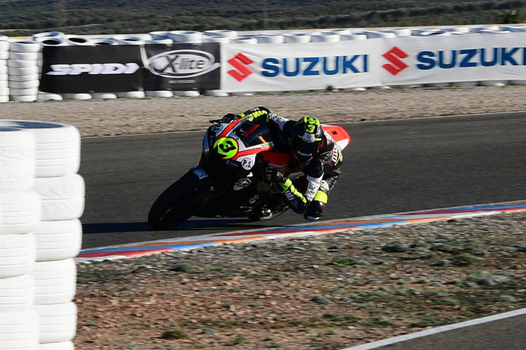 Lukas Tulovic im Januar in Almeria mit der Supersport-Honda