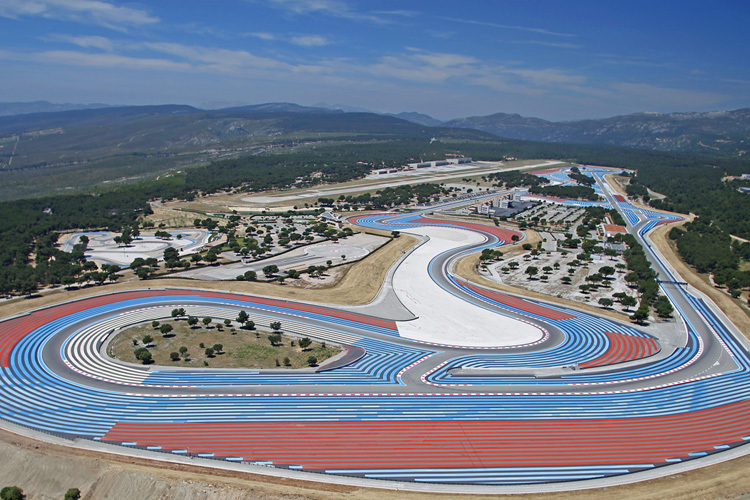 Die Rennstrecke Paul Ricard bei Le Castellet in Südfrankreich 