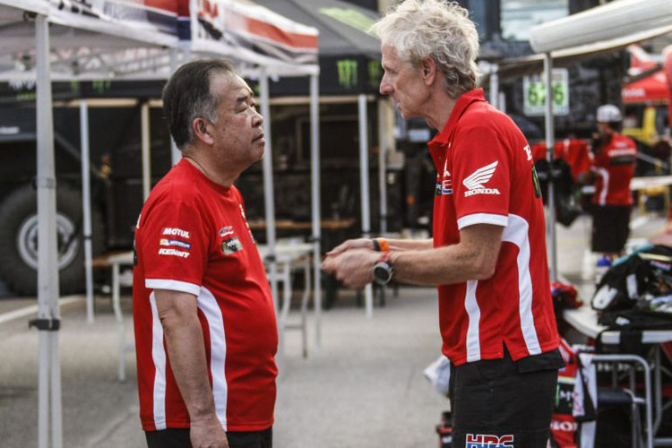 Shuhei Nakamoto mit Dakar-Teammanager Martino Bianchi