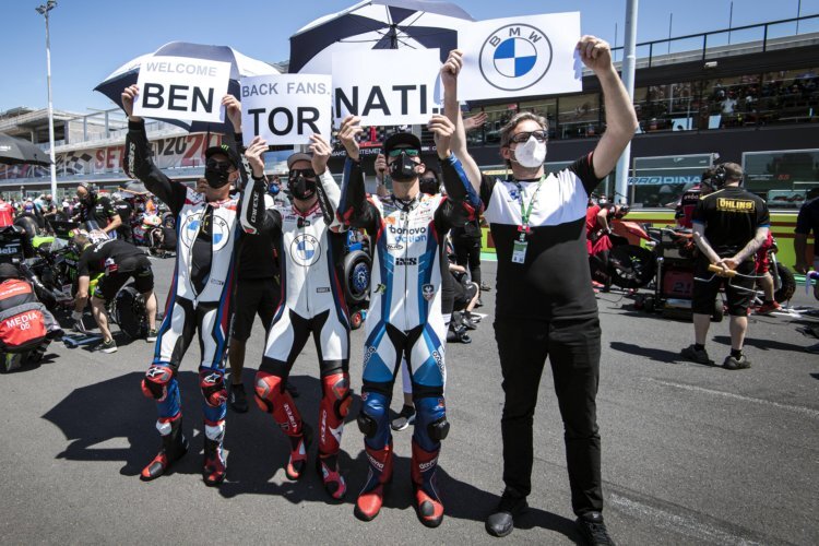 Ein Gruß an die Fans, aber auf der Rennstrecke waren die BMW-Piloten unauffällig