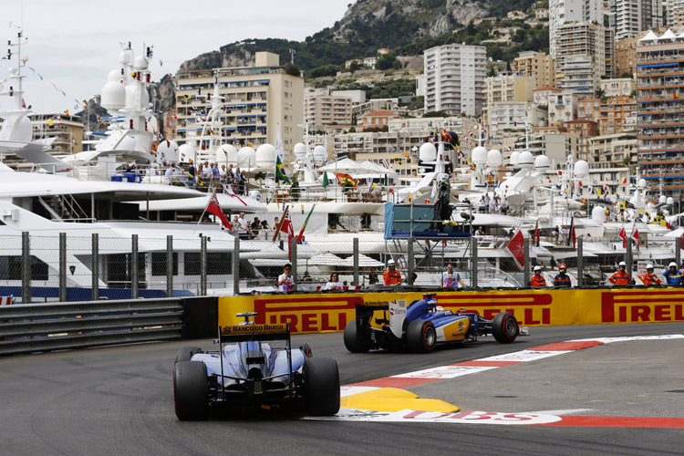 Das Sauber-Duo kam in den Häuserschluchten von Monte Carlo nicht auf Touren