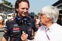Red Bull Racing-Teamchef Christian Horner mit Formel-1-Promoter Bernie Ecclestone
