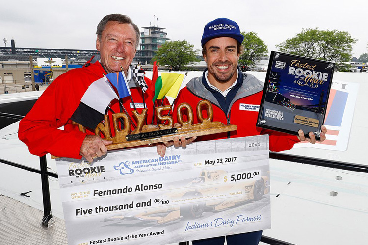 Johnny Rutherford und Fernando Alonso