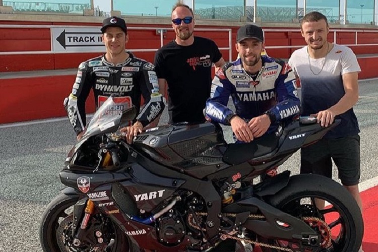 Marcel Schrötter, Sergio Sickau, Jonas Folger und Jack Miller