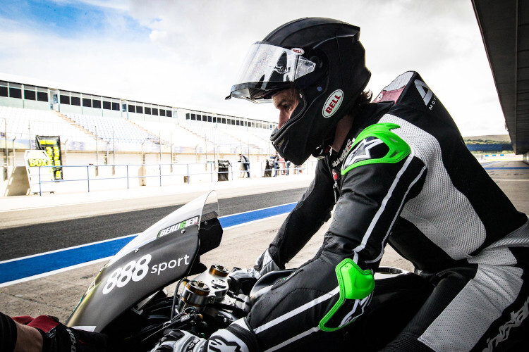 Cameron Beaubier beim ersten Moto2-Test im November