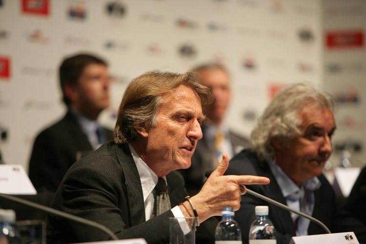 Montezemolo mit Alonso-Noch-Chef Briatore (re.)