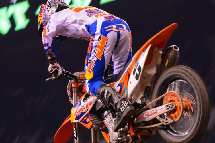 Ryan Dungey (KTM) testete das luftgefederte WP Zentralfederbein