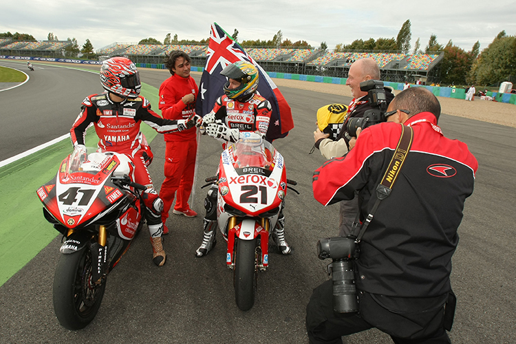 Nori Haga (41) und Troy Bayliss gehörten zu den prägenden Fahrern der zweiten Superbike-Dekade