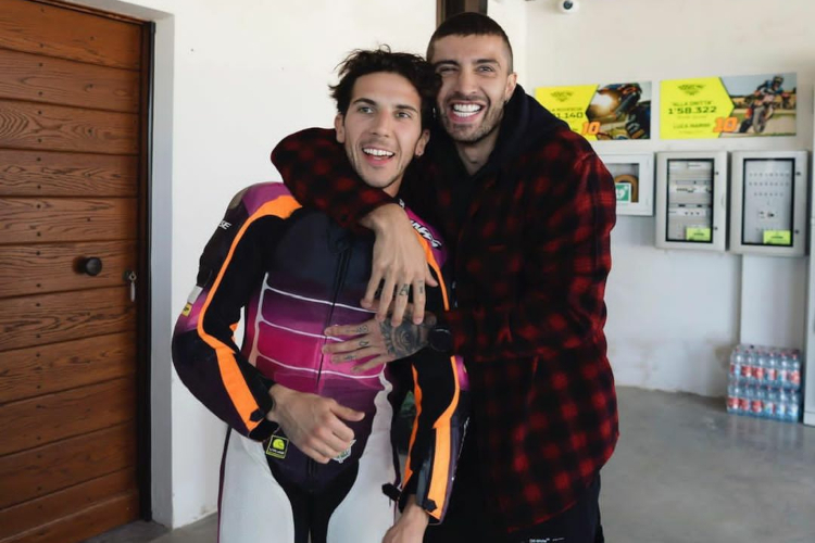 Andrea Migno und Andrea Iannone auf der Rossi-Ranch