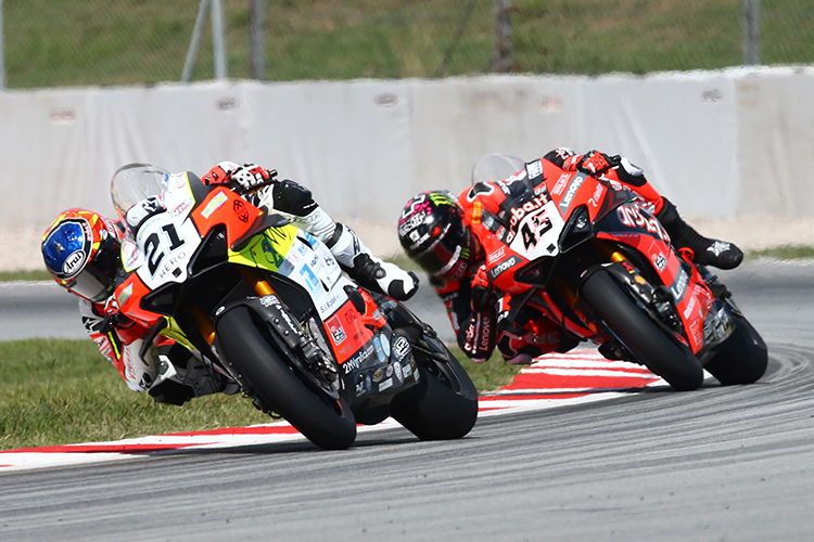 Das halbe Rennen lag Rinaldi vor Redding