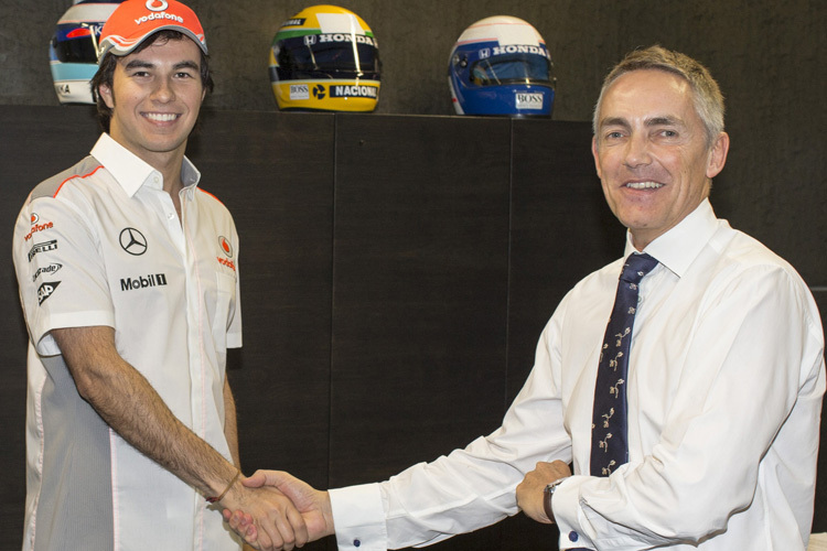 McLaren-Neuling Sergio Pérez mit seinem Chef Martin Whitmarsh