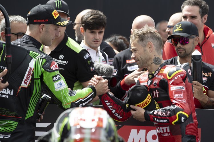 Jonathan Rea und Alvaro Bautista