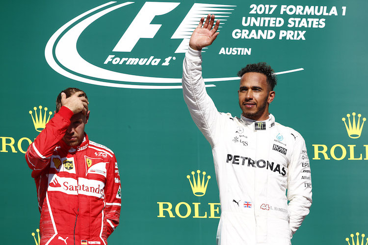 Sebastian Vettel und Lewis Hamilton