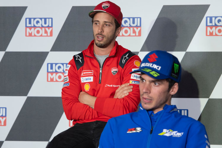 Andrea Dovizioso liegt 28 Punkte hinter Joan Mir (vorne)