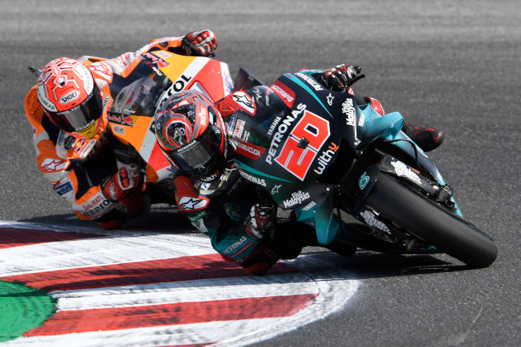 In Misano forderte Fabio Quartararo Weltmeister Marc Márquez bis auf die letzten Meter