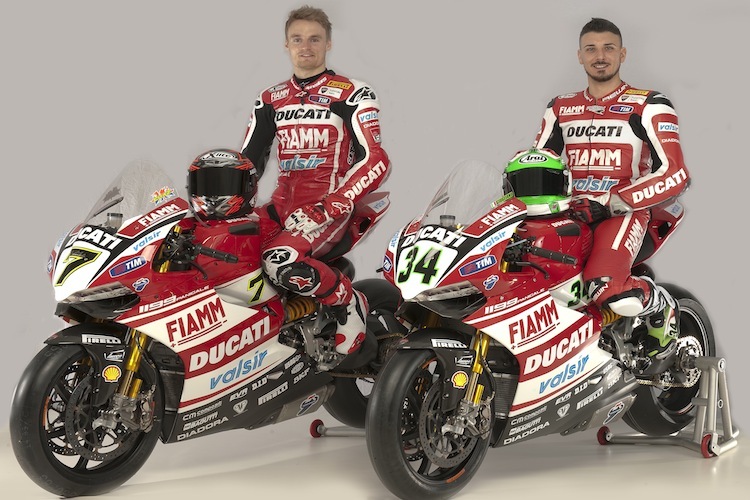 Chaz Davies und Davide Giugliano (v.l.)