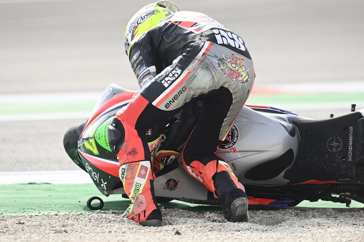 Der unverschuldete Crash von Misano warf Dominique Aegerter in der MotoE-Wertung auf den zweiten Platz zurück