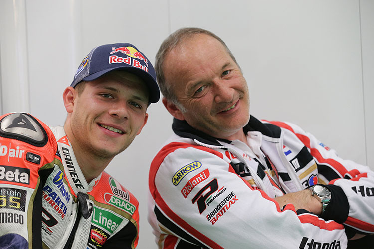 Stefan und Helmut Bradl 2014 beim LCR-Team