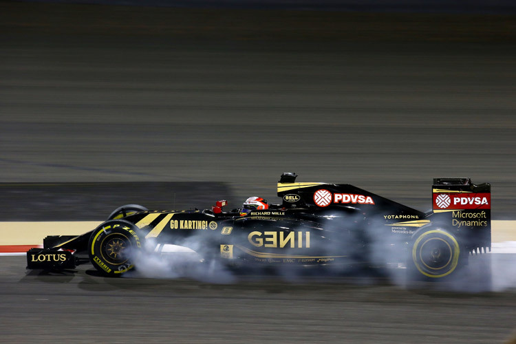 Romain Grosjean lässt immer noch gerne die Reifen qualmen