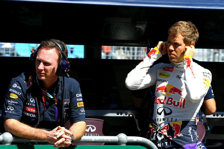Sebastian Vettel sah das Rennen mit Christian Horner am Kommandostand
