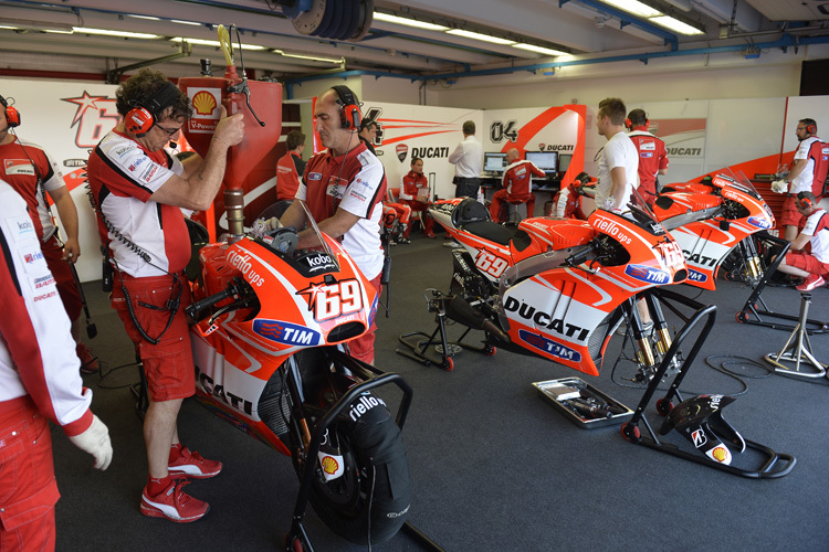 Die Ducati-Box heute in Mugello