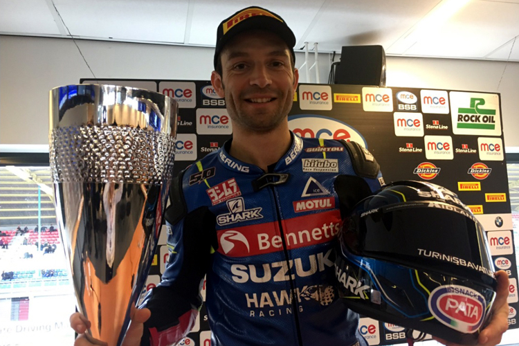 Sylvain Guintoli sorgte in Assen für den ersten Sieg der neuen Suzuki in der BSB