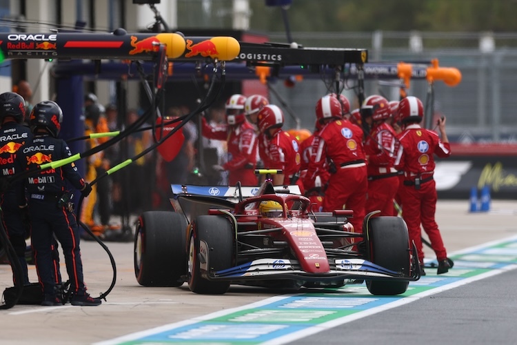 Ferrari und Lewis Hamilton timten den Reifenwechsel in Miami perfekt