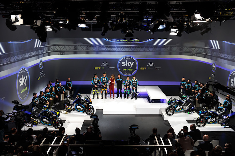 Das Sky Racing Team VR46 präsentierte sich in Mailand