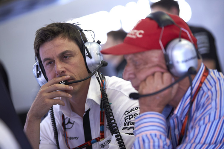 Toto Wolff und Niki Lauda: Lange Gesichter