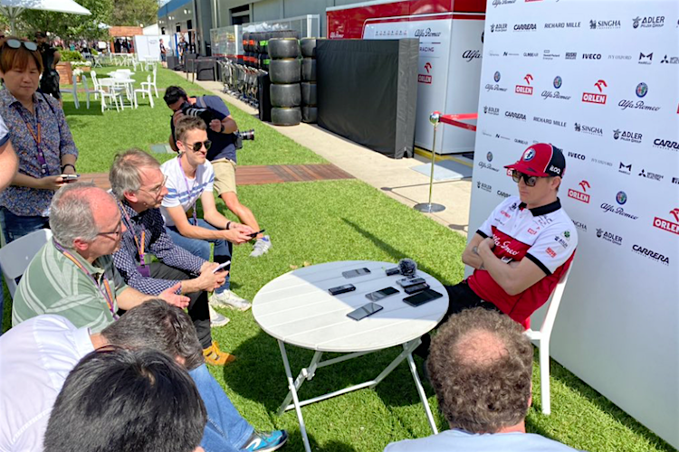 Kimi Räikkönen im Fahrerlager des Albert Park Circuit